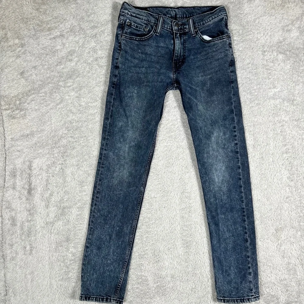 Levis 511 Slim Fit Jeans Mens 30x30 Dark Acid Wash Black Stretch Denim